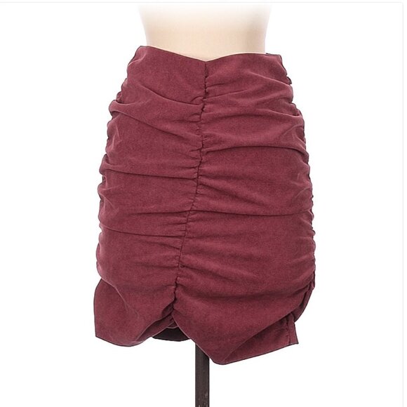 ZARA Rushed Corduroy Skirt Size XS - Picture 1 of 3